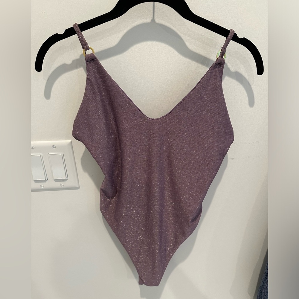 Beautiful purple shimmer bathing suit by Summerful - size large